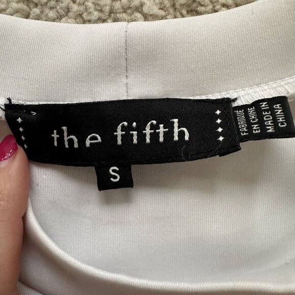 The Fifth Women’s Small Sweater Black And White Stripe Oversized - Light Marks - Picture 14 of 16